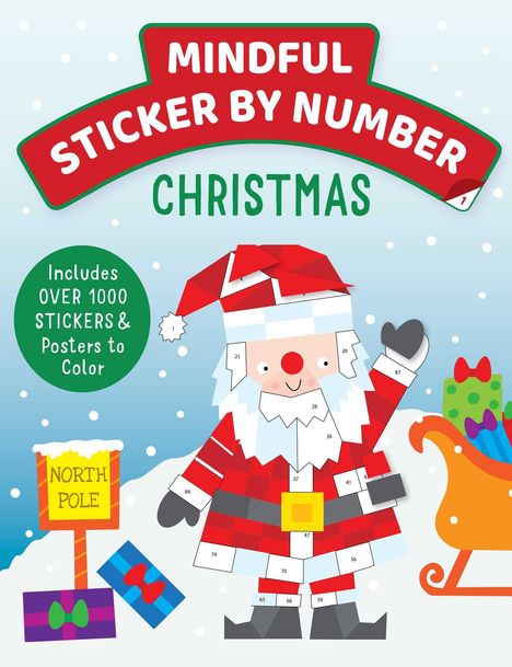 Insight Kids: Mindful Sticker by Number: Christmas: (Sticker Books for Kids, Activity Books for Kids, Mindful Books for Kids, Christmas Books for Kids), Buch