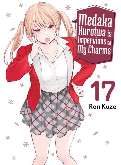 „Medaka Kuroiwa is Impervious to My Charms“, Nummer 17, Ran Kuze. Illustration eines Mädchens mit roten Zöpfen und Blazer.