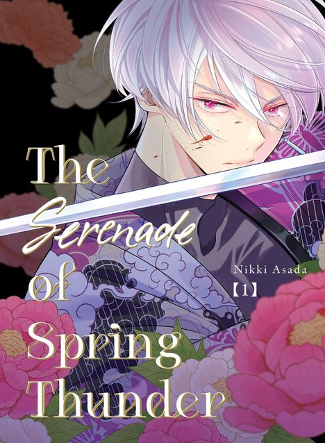 „The Serenade of Spring Thunder“ steht auf einer Anime-Illustration eines jungen Mannes mit weißem Haar und einem Schwert.
