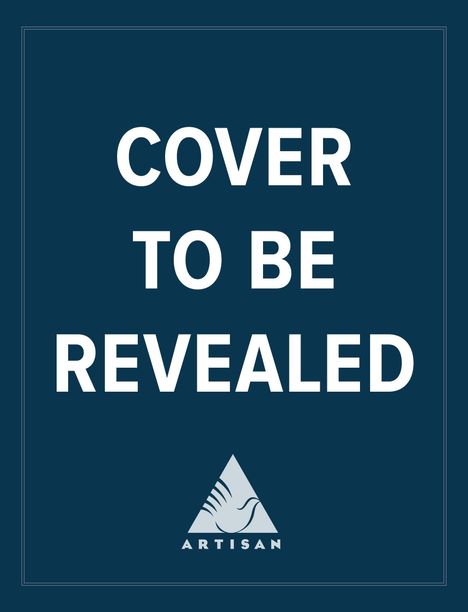 "Cover to be revealed" in fetter weißer Schrift auf dunkelblauem Hintergrund; darunter ein Logo mit dem Wort "Artisan".