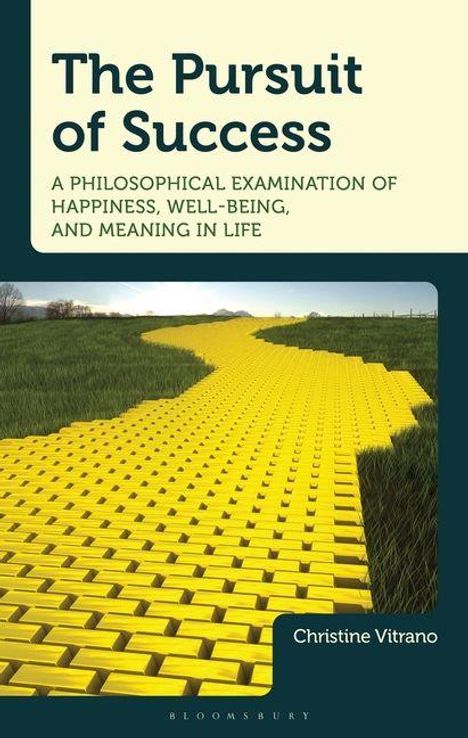 "The Pursuit of Success" von Christine Vitrano, gelber Ziegelweg durch Wiesenlandschaft, grüner Himmel.