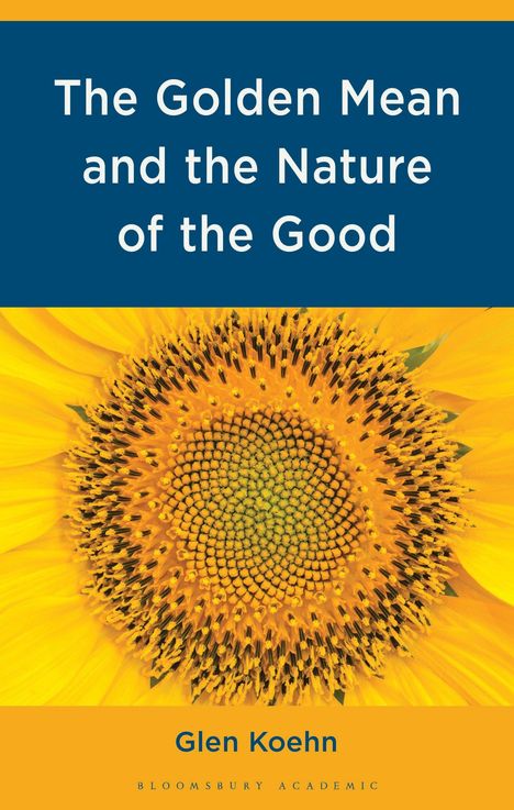 „The Golden Mean and the Nature of the Good“, „Glen Koehn“, gelbe Sonnenblume vor blauem Hintergrund.