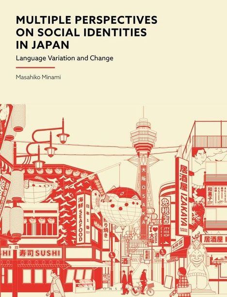 "Multiple Perspectives on Social Identities in Japan" von Masahiko Minami. Illustration einer belebten japanischen Straße.