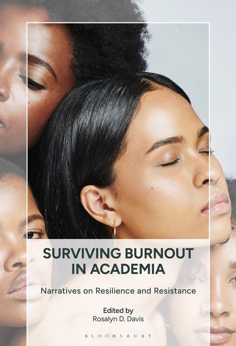 SURVIVING BURNOUT IN ACADEMIA. Frauen mit geschlossenen Augen, nah aneinander, wirken entspannt.