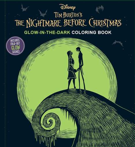 Editors of Thunder Bay Press: Disney Tim Burton's the Nightmare Before Christmas Glow-In-The-Dark Coloring Book, Buch