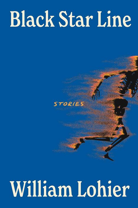 Text: "Black Star Line", "Stories", "William Lohier". Blaue Illustration mit einem schemenhaften Skelett rechts.