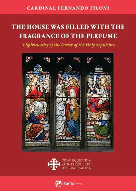 CARDINAL FERNANDO FILONI. THE HOUSE WAS FILLED WITH THE FRAGRANCE OF THE PERFUME. Buntes Kirchenfenster.