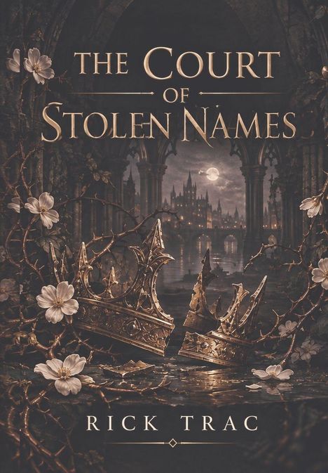 „THE COURT OF STOLEN NAMES“ und „RICK TRAC“. Zwei Kronen in einer verwunschenen, blühenden Kulisse vor gotischer Architektur.