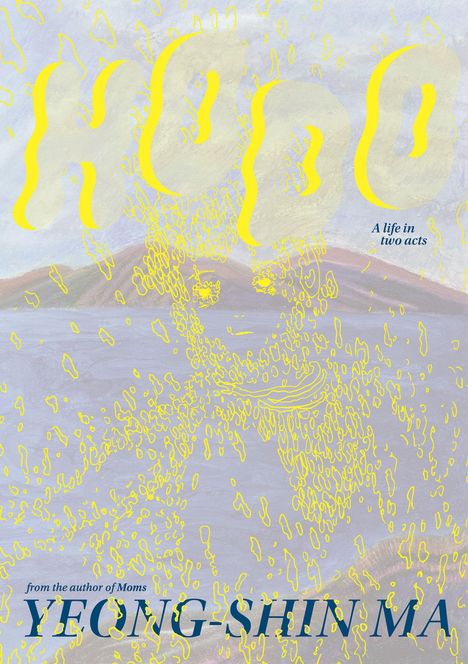 Die Texte sind "HOBO", "A life in two acts", "from the author of Moms", "Yeong-Shin Ma". Im Hintergrund eine künstlerische Landschaft.
