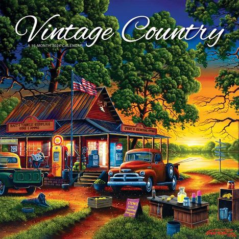 Vintage Country 2024 Square Hopper, Kalender