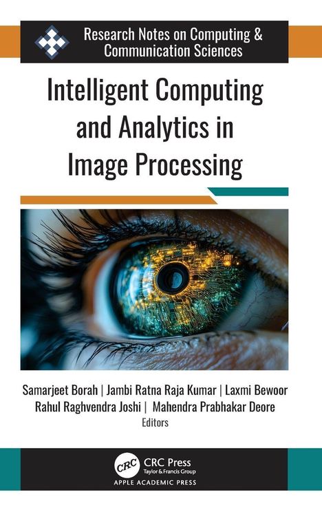 „Intelligent Computing and Analytics in Image Processing“, ein Auge mit digitalem Muster als Illustration.