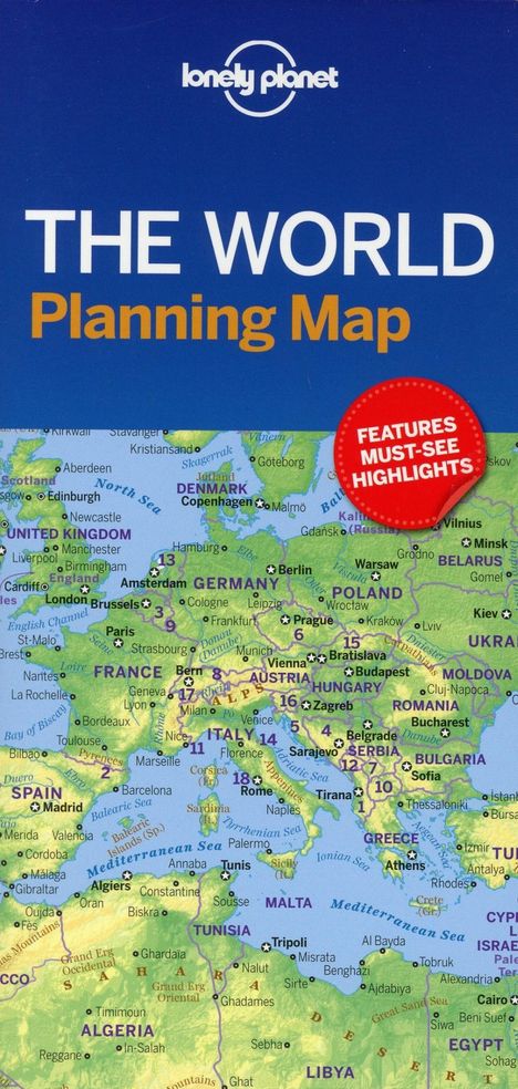 Lonely Planet: Lonely Planet the World Planning Map, Karten