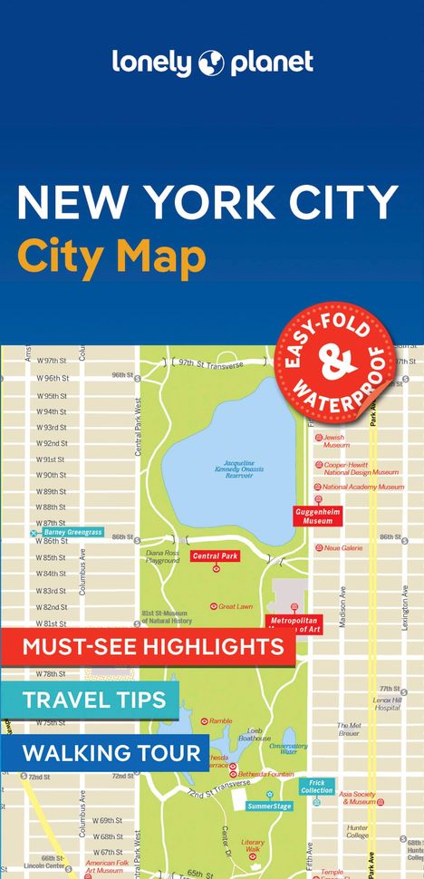Lonely Planet New York City Map, Karten