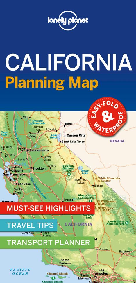 Lonely Planet: Lonely Planet California Planning Map 1, Karten