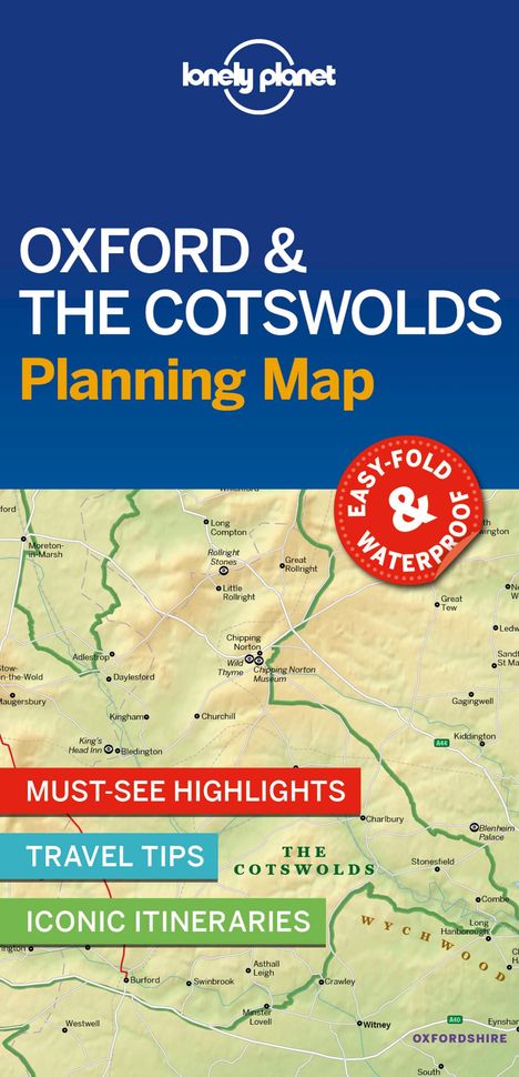 Lonely Planet: Lonely Planet Oxford &amp; the Cotswolds Planning Map, Karten