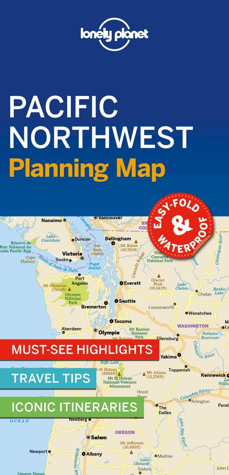 Lonely Planet: Lonely Planet Pacific Northwest Planning Map 1, Karten