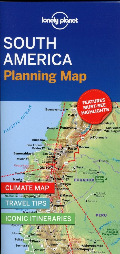 Lonely Planet: Lonely Planet South America Planning Map, Karten