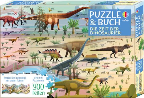 Rachel Firth: Puzzle &amp; Buch: Die Zeit der Dinosaurier, Diverse
