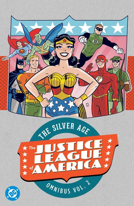 "The Silver Age: The Justice League of America Omnibus Vol. 2." Comic-Helden in bunter Illustration.