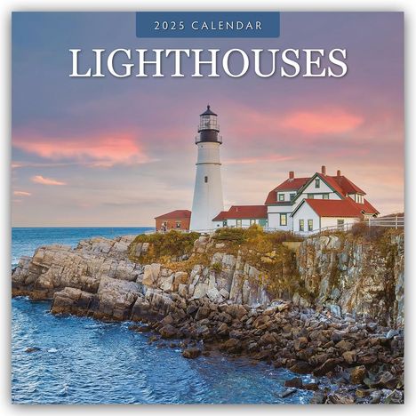 Robin Red: Lighthouses - Leuchttürme 2025 - 16-Monatskalender, Kalender