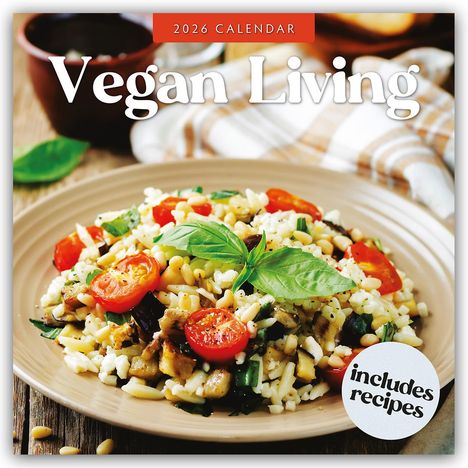 Robin Red: Vegan Living - Vegan Leben 2026 - 16-Monatskalender, Kalender