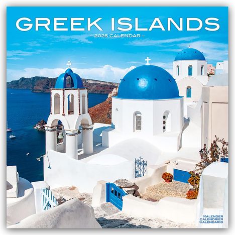 Avonside Publishing Ltd: Greek Islands - Griechische Inseln 2025 - 16-Monatskalender, Kalender