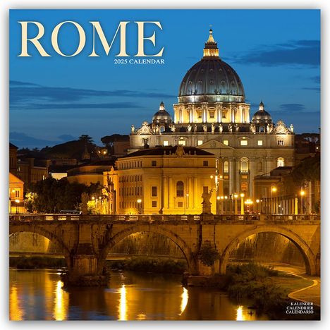 Avonside Publishing Ltd: Rome - Rom 2025 - 16-Monatskalender, Kalender