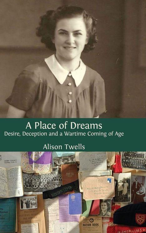 A Place of Dreams: Desire, Deception and a Wartime Coming of Age. Alison Twells. Frau in Vintage-Kleid, Erinnerungsstücke.
