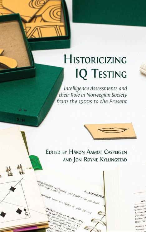 "Historicizing IQ Testing: Intelligence Assessments and their Role in Norwegian Society from the 1900s to the Present." Im Hintergrund sind Puzzle-Spiele.