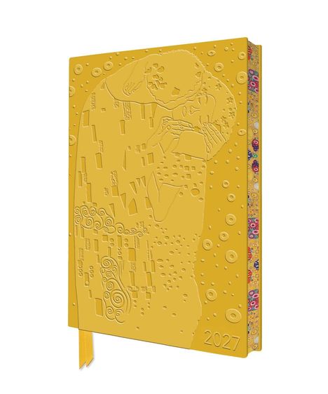 2027. Ein geprägtes Design, inspiriert von einem berühmten Gemälde auf einem goldenen Einband.