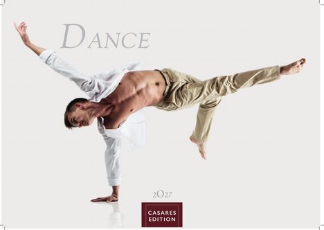 Oben links "DANCE", unten "2027", darunter ein rotes Logo mit "CASARES EDITION". Ein Tänzer in dynamischer Pose.