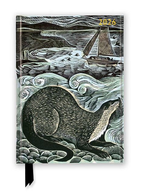 Tree Flame: Angela Harding - Shetland Otter und der Gesang des Windes - Tischkalender 2026, Kalender