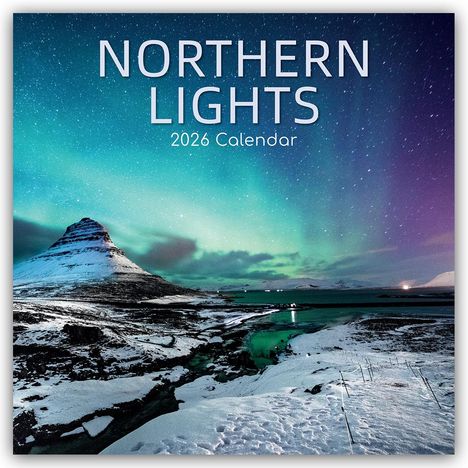 Gifted Stationery Co. Ltd: Northern Lights - Nordlicht - Aurora Borealis 2026 - 16-Monatskalender, Kalender