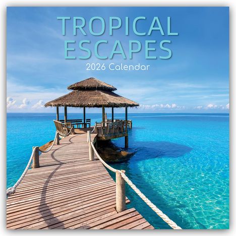 Gifted Stationery Co. Ltd: Tropical Escapes - Urlaub in den Tropen 2026 - 16-Monatskalender, Kalender