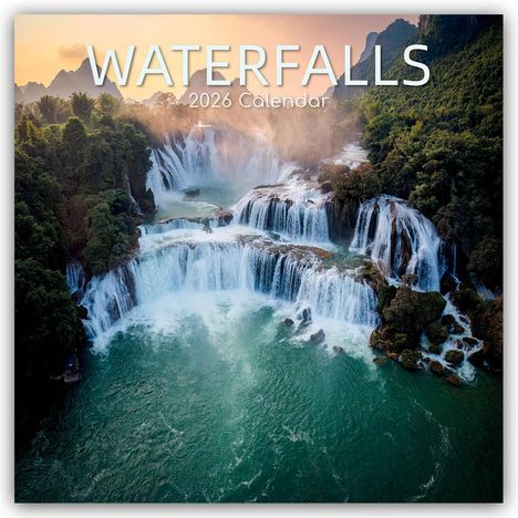 Gifted Stationery Co. Ltd: Waterfalls - Wasserfälle 2026 - 16-Monatskalender, Kalender