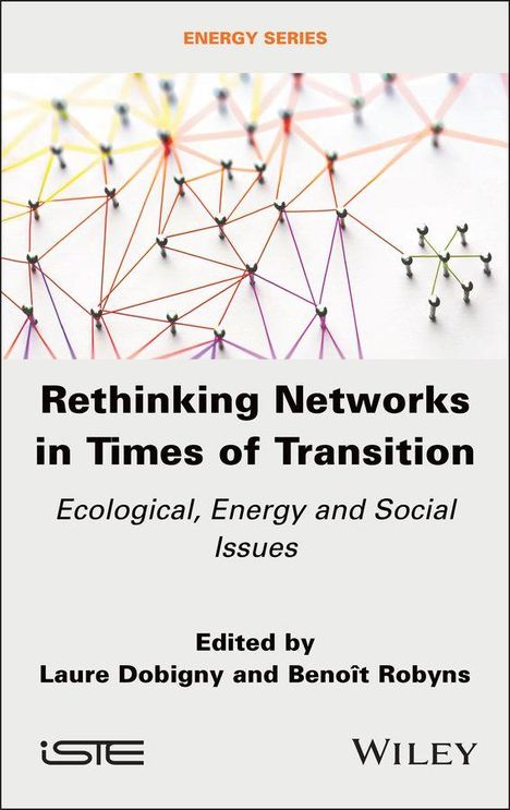 Titel: Rethinking Networks in Times of Transition. Bunte Netzwerklinien gekreuzt auf weißem Hintergrund.