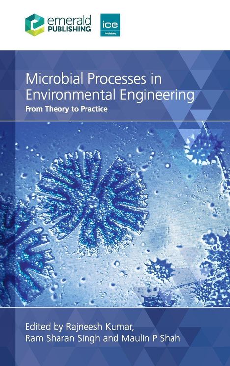 "Microbial Processes in Environmental Engineering – From Theory to Practice." Blaue grafische Muster und Logos oben.