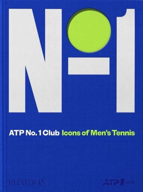 Text: "ATP No. 1 Club Icons of Men's Tennis". Großes "N-1" mit grünem Kreis auf blauem Hintergrund.