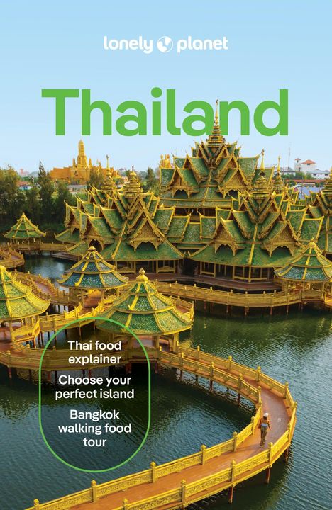 „Thai food explainer“, „Choose your perfect island“, „Bangkok walking food tour“. Schatzpavillon auf Wasser.
