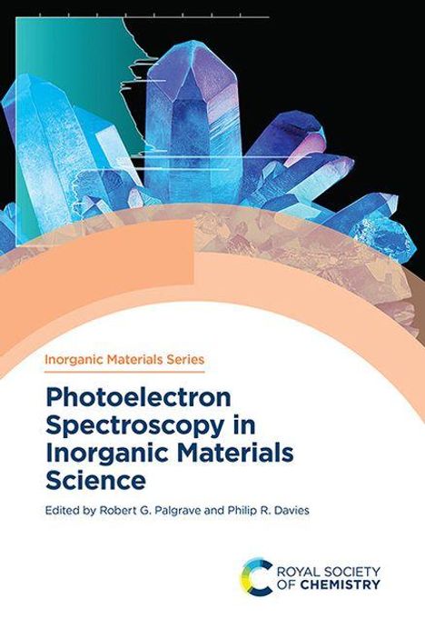 "Inorganic Materials Series: Photoelectron Spectroscopy in Inorganic Materials Science." Blau-lila Kristallillustration.
