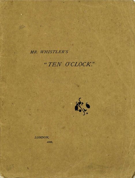 J A McNeill Whistler: Mr. Whistler's Ten O'Clock, Buch