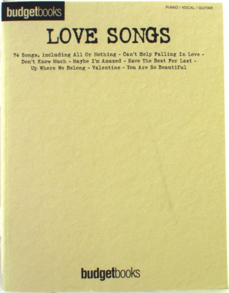 Budgetbooks - Love Songs (74 Songs), Noten