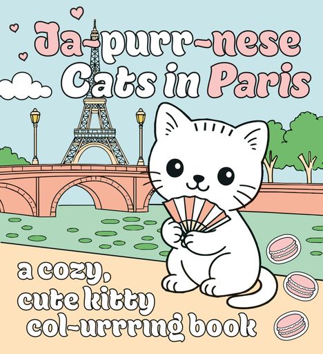 Text: "JA-PURR-NESE CATS IN PARIS". Illustration, Hintergrund in Rot. "Emanuela Carletti", "Mitchell Beazley".