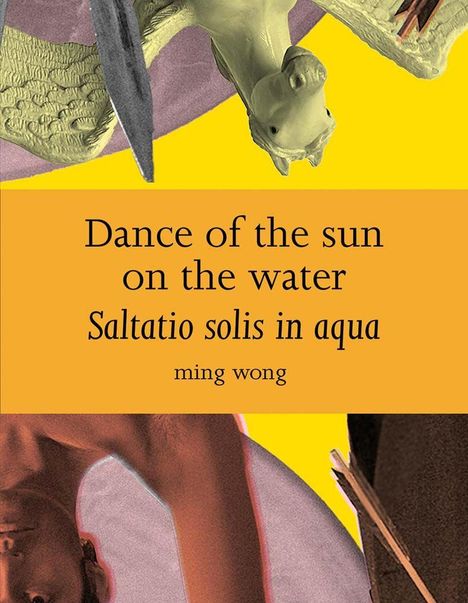 Text: "Dance of the sun on the water", "Saltatio solis in aqua", "ming wong". Geometrische Elemente, teils abstrakt.
