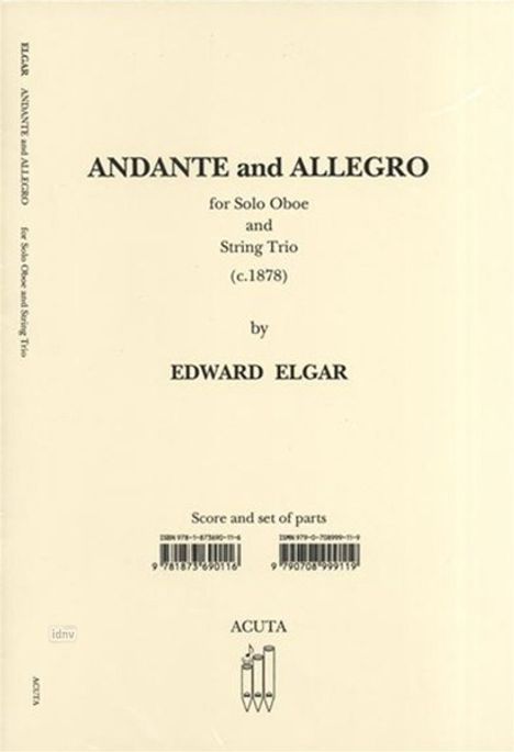 Edward Elgar: Andante &amp; Allegro, Noten