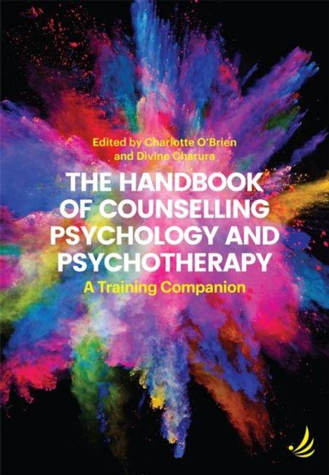 Titel: "THE HANDBOOK OF COUNSELLING PSYCHOLOGY AND PSYCHOTHERAPY". Bunte Farbexplosion im Hintergrund.