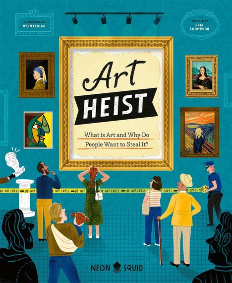 "Art Heist: What is Art and Why Do People Want to Steal It?" Ein Raum mit Gemälden, Besuchern und einem Polizisten.