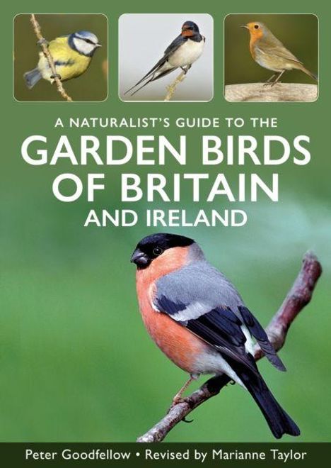 Titel: A Naturalist's Guide to the Garden Birds of Britain and Ireland. Drei kleine Vogelbilder oben.