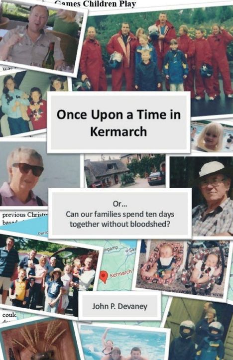 "Once Upon a Time in Kermarch" mit weiteren Texten: "Can our families spend ten days together without bloodshed?" Bilder von Familien.