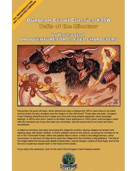 Harley Stroh: Dungeon Crawl Classics #35a Mini: Halls of the Minotaur, Buch